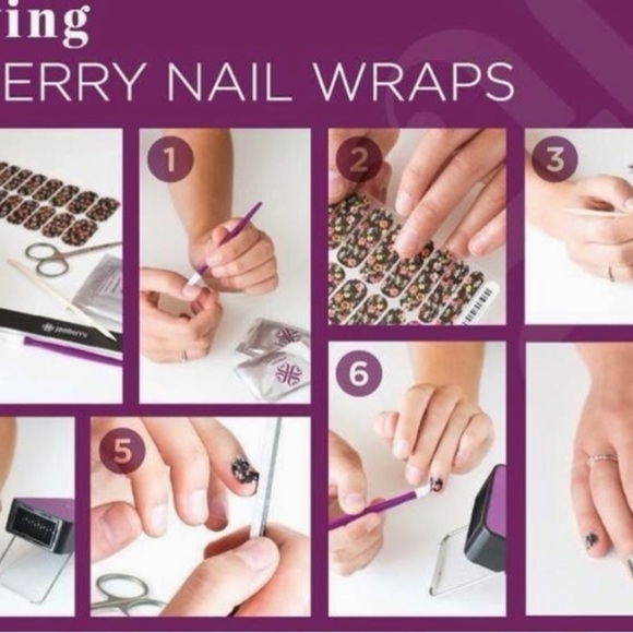 Jamberry Green and White Striped Nail Wraps - Arcade - Picture 7 of 8